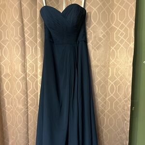 Azazie Dark Navy Maxi Dress
